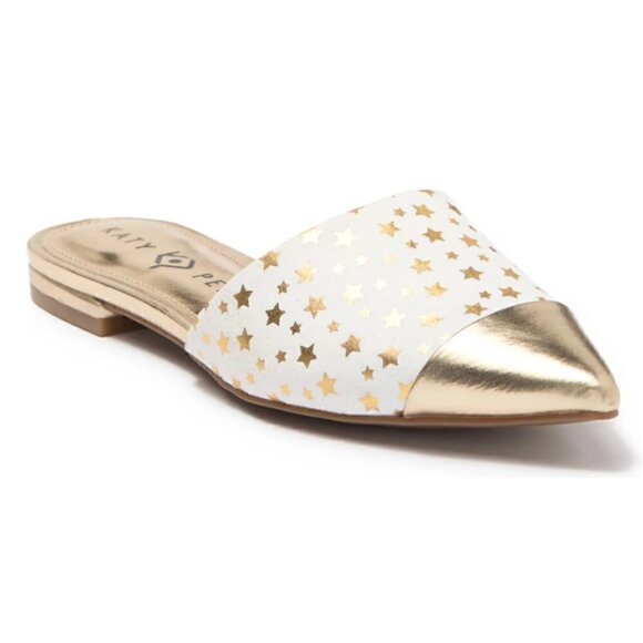 Katy Perry Collections Shoes - Katy Perry Women's Size 7.5 The Tarin Metallic Star Print Mule Gold White